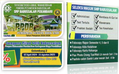 PPDB Gelombang 2 SMP Babussalam Resmi di Buka….!
