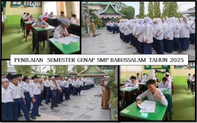 UJIAN AKHIR SEMESTER GENAP TENGAH DIMULAI DI SMP BABUSSALAM PEKANBARU