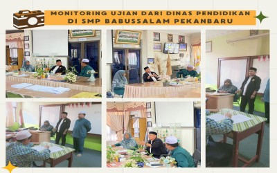 Dinas Pendidikan Lakukan Monitoring Hari Ketiga Ujian Semester di SMP Babussalam Pekanbaru