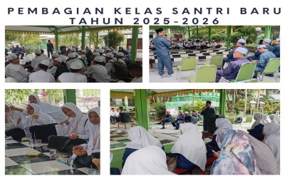 Pembagian kelas Santri Baru SMP Babussalam dan perkenalan Majelis Guru serta Wali Kelas