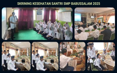 SMP Babussalam Gelar Skrining Kesehatan dan Penyuluhan TB Bersama Puskesmas Sidomulyo