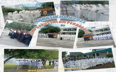 SMP Babussalam Sukses Gelar Manasik Haji 2025 di Lapangan Masjid Darussalam