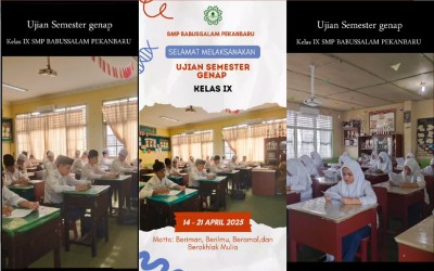 Ujian Semester Genap Kelas IX SMP Babussalam Dimulai Hari Ini